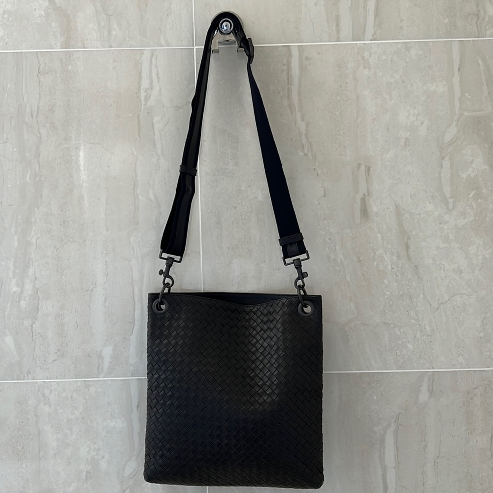 Bottega Veneta Braided leather crossbody bag.